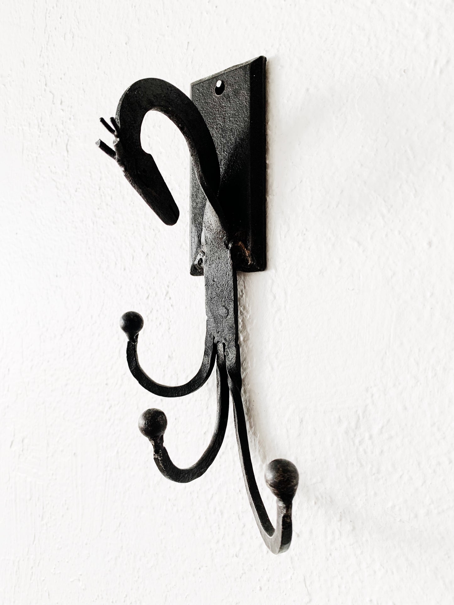Hand Forged Iron Triple Hook