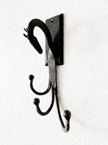 Hand Forged Iron Triple Hook