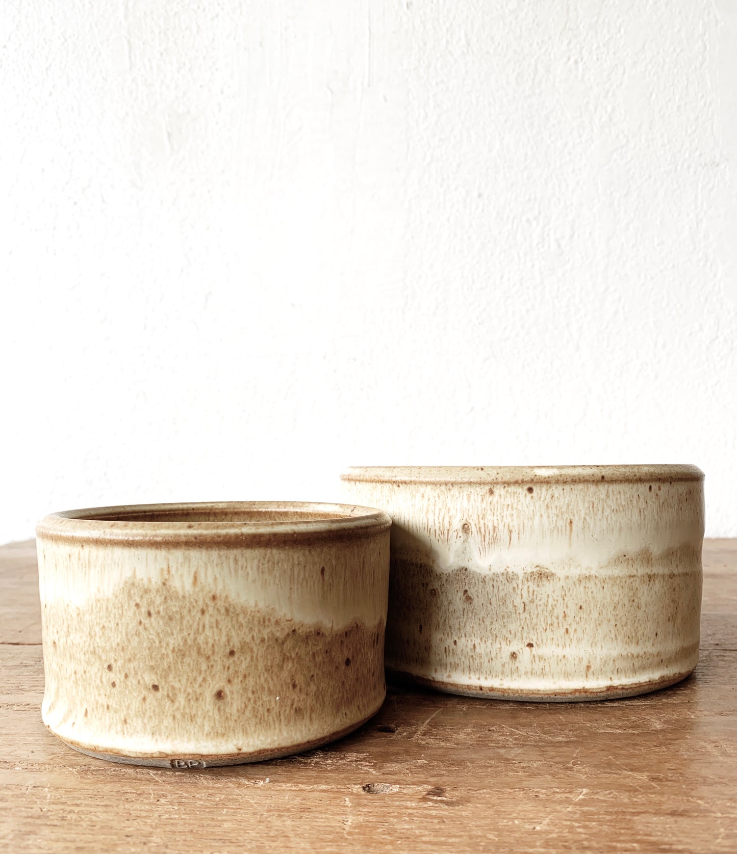 BP Pottery Cylinder Vessel Pair