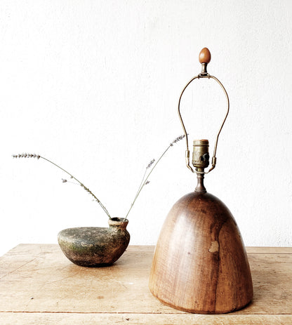 Gorgeous Vintage Handmade Oregon Myrtle Wood Lamp