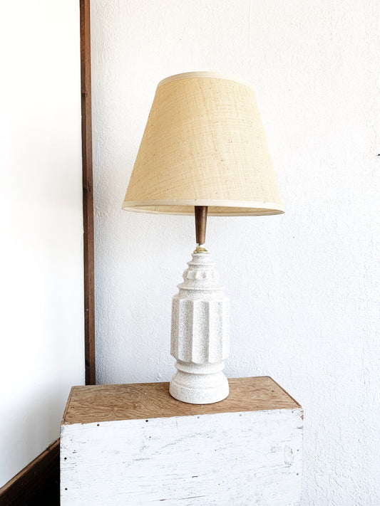 Mid Century Ceramic Lamp with Shade