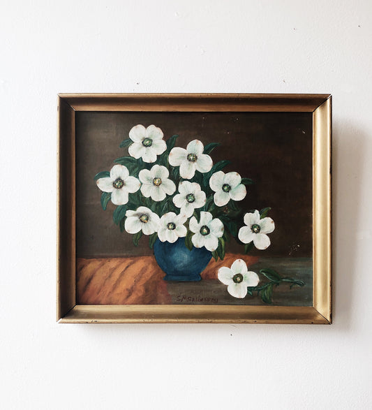 Vintage Dogwood Painting