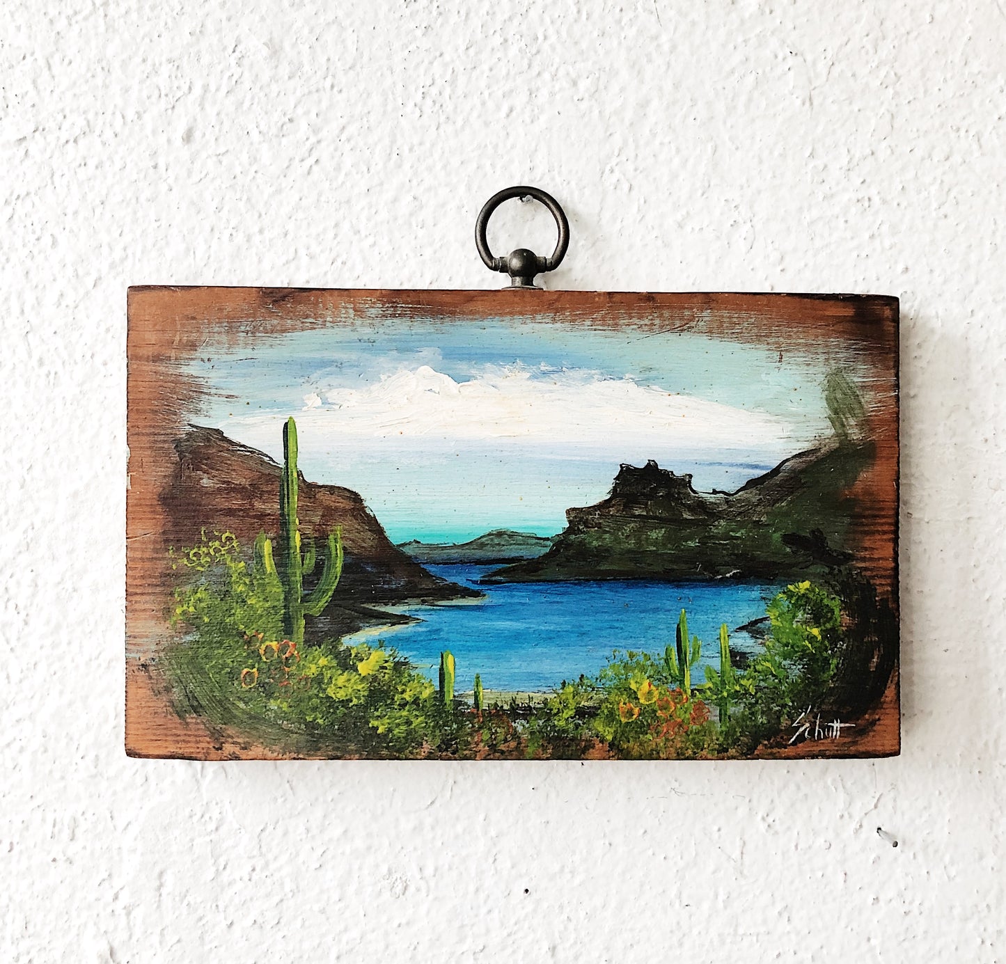 Vintage Original Painting on Wood