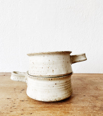 Handmade Stoneware Bowl Pair