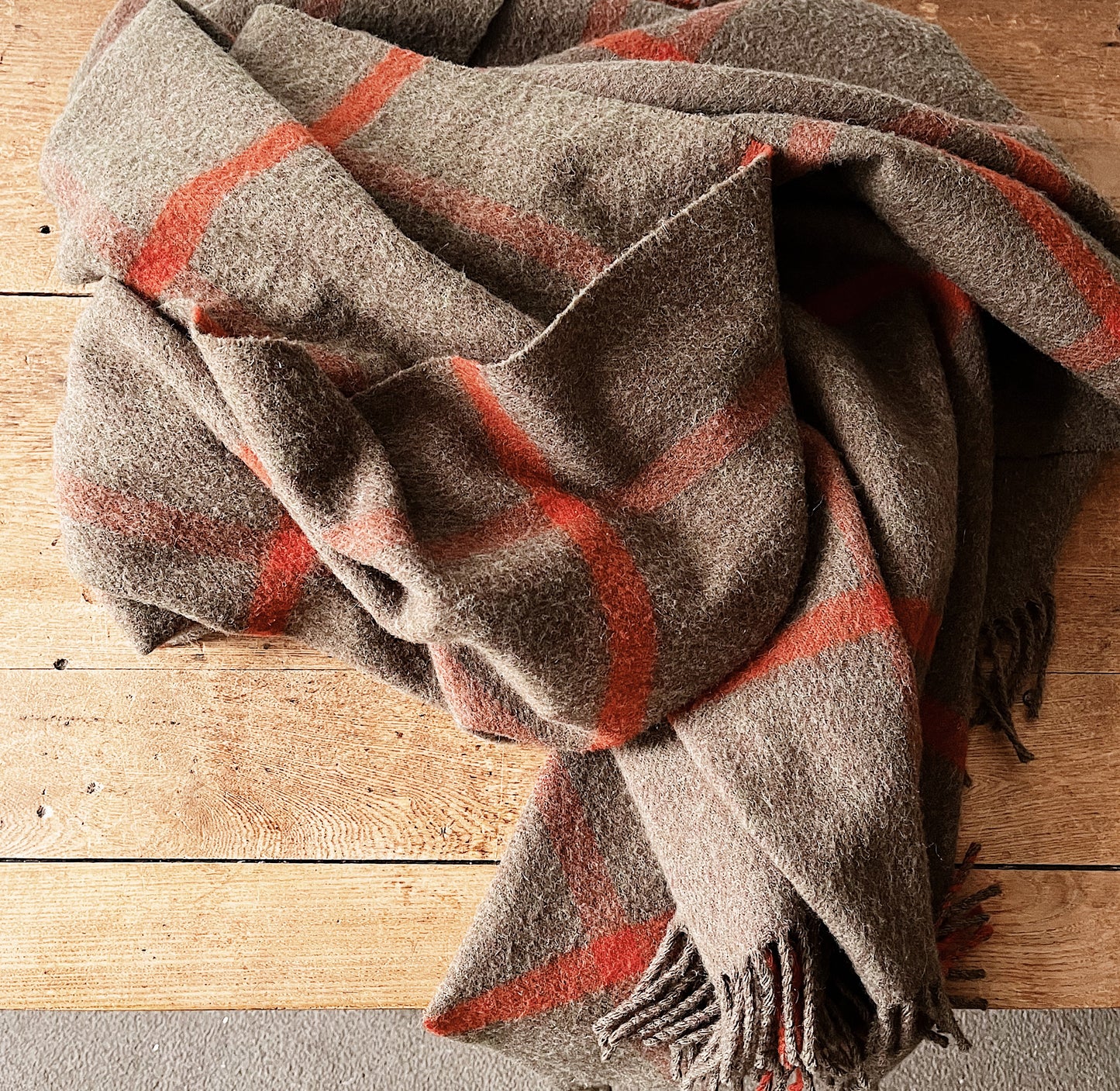 Netherfield Wool Windowpane Blanket