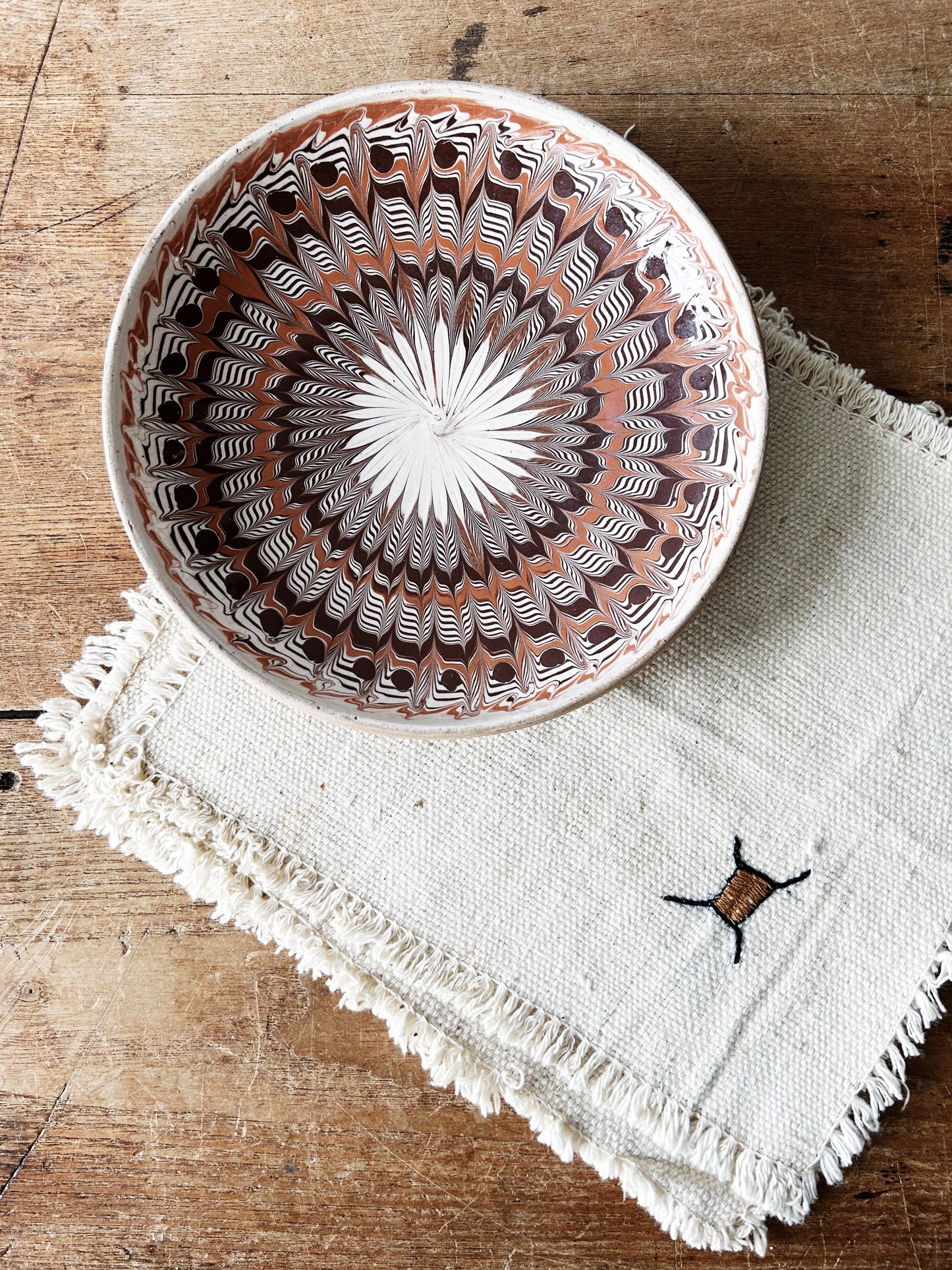 Vintage Embroidered Cotton Napkins