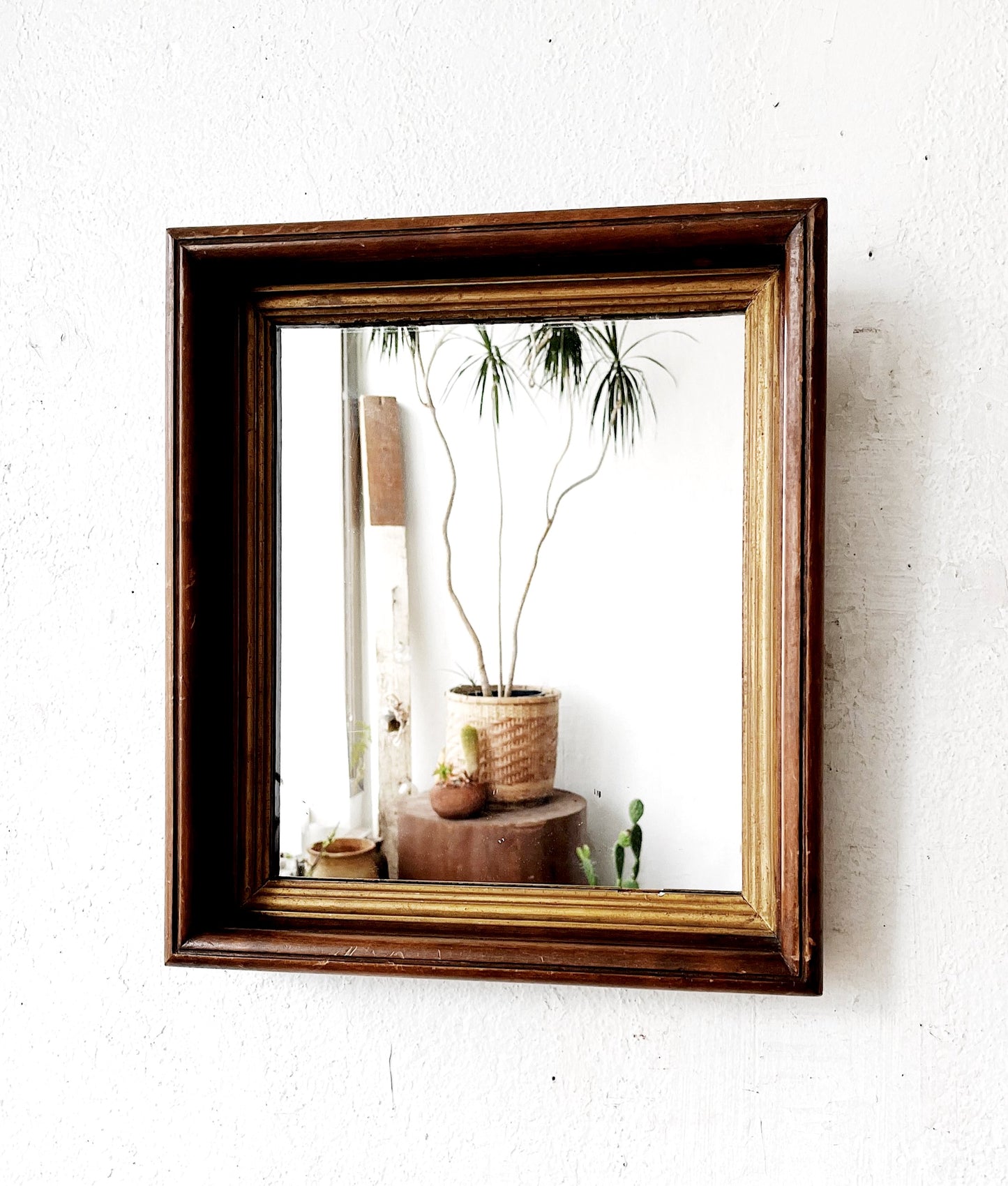 Antique Shadowbox Mirror