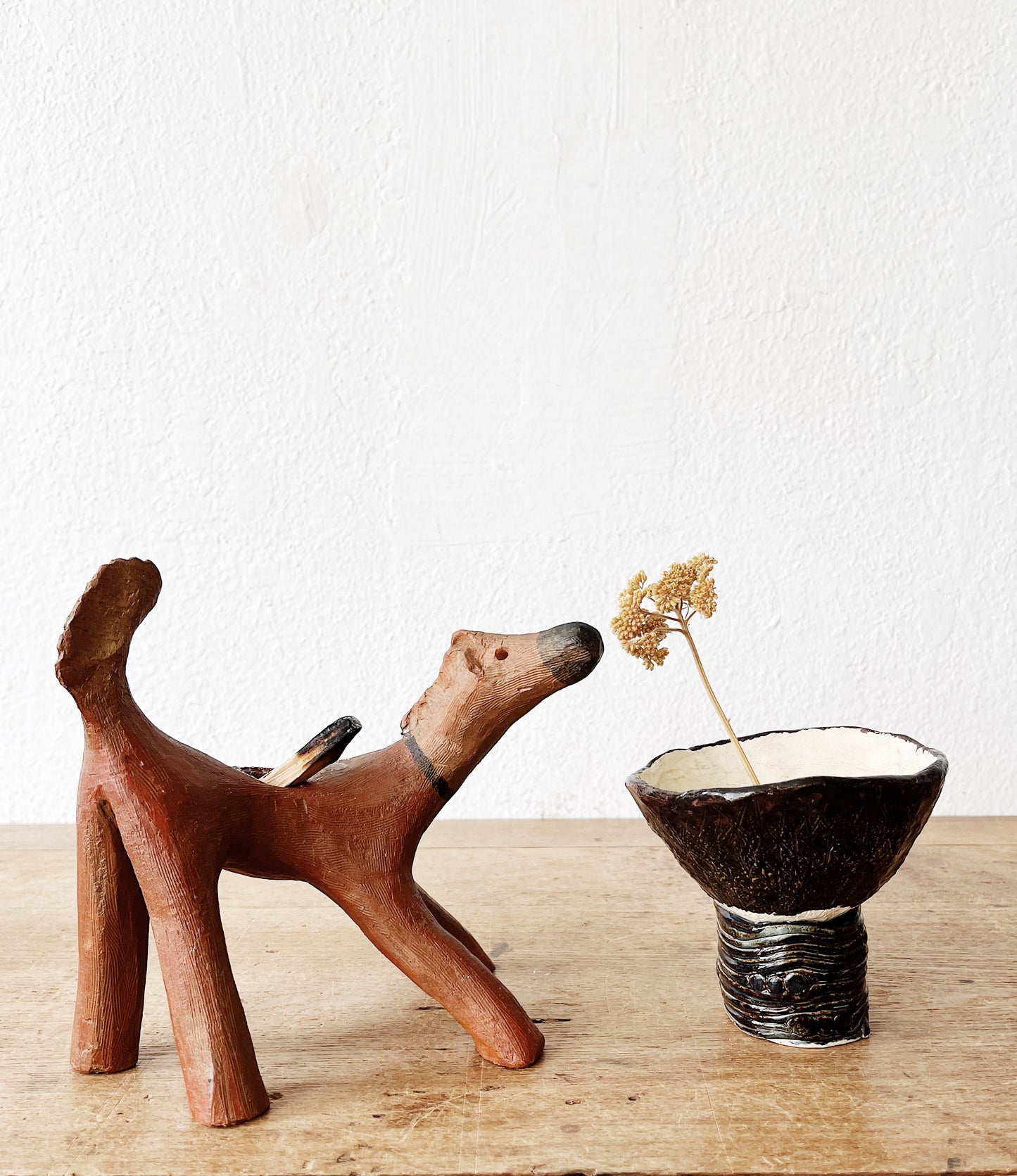 Handmade Folk Art Ceramic Animal