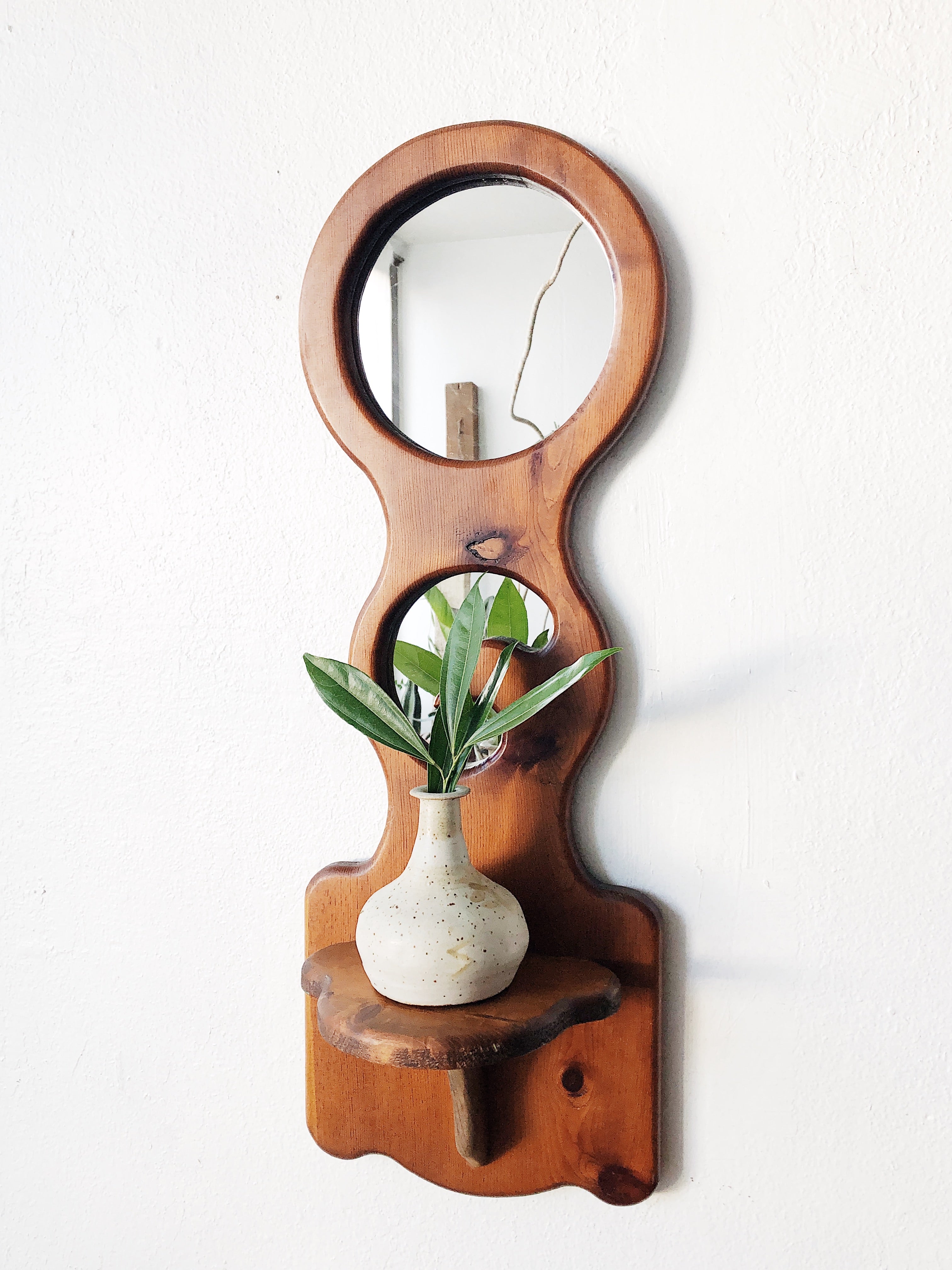 Long Vintage Abstract Mirror Shelf