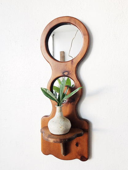 Long Vintage Abstract Mirror Shelf