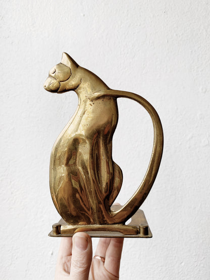 Mid Century Folding Brass Bookends