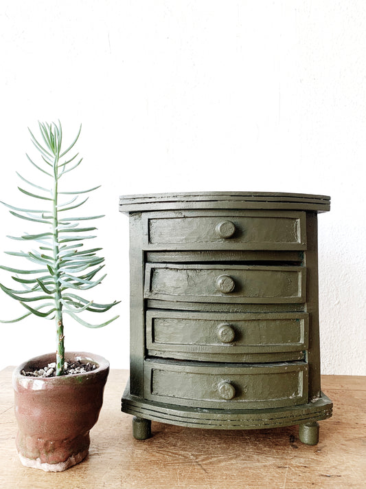 Vintage Wood Jewelry Chest