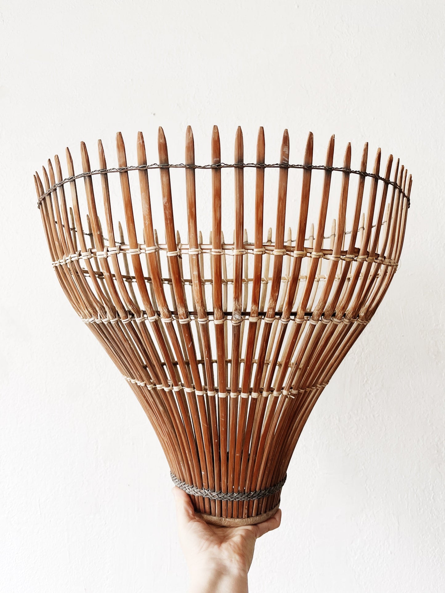 Large Antique Japanese Fish Trap Basket