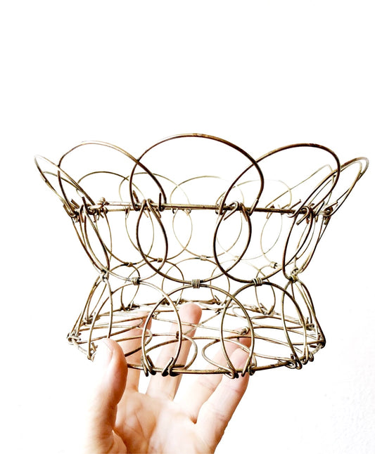 Delicate Brass Wire Egg Basket