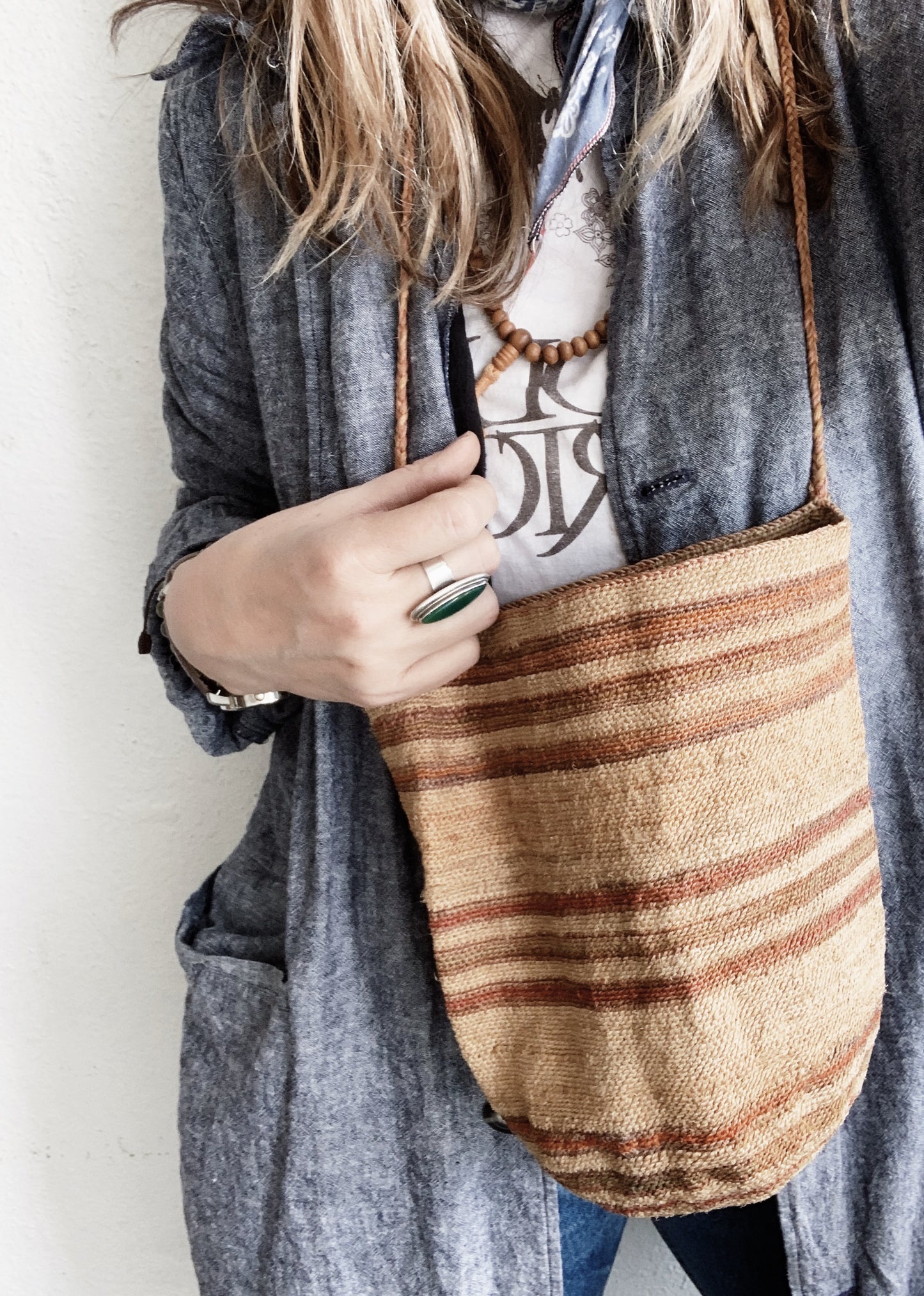 Vintage Shigra Woven Bag