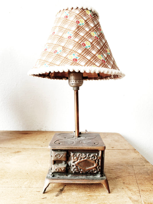 Vintage Copper ‘Cottage Core’ Lamp with Shade