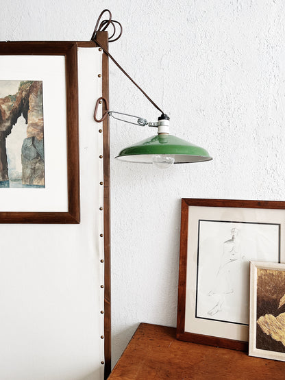 Vintage Enamel Industrial Lamp