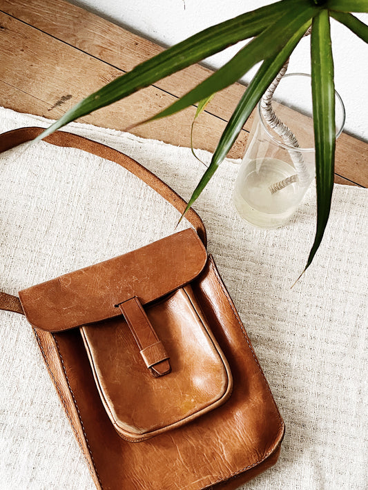 Vintage Leather Messenger Bag