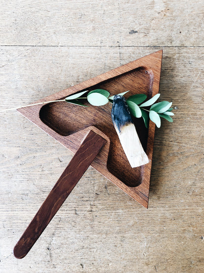 Vintage Teak Arrow Dish