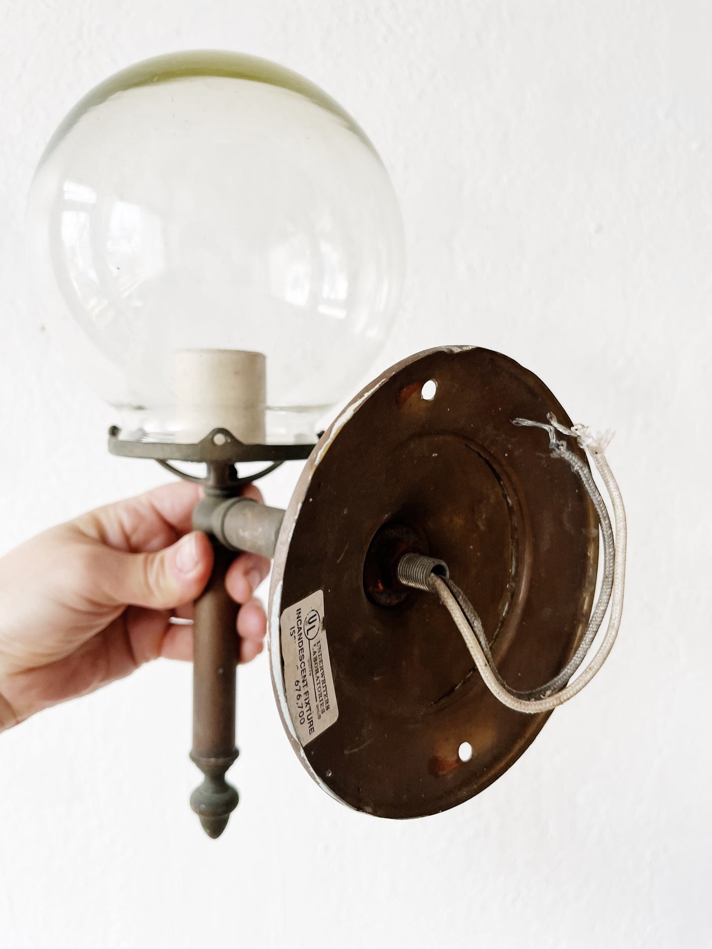 Vintage Blown Glass Sconce