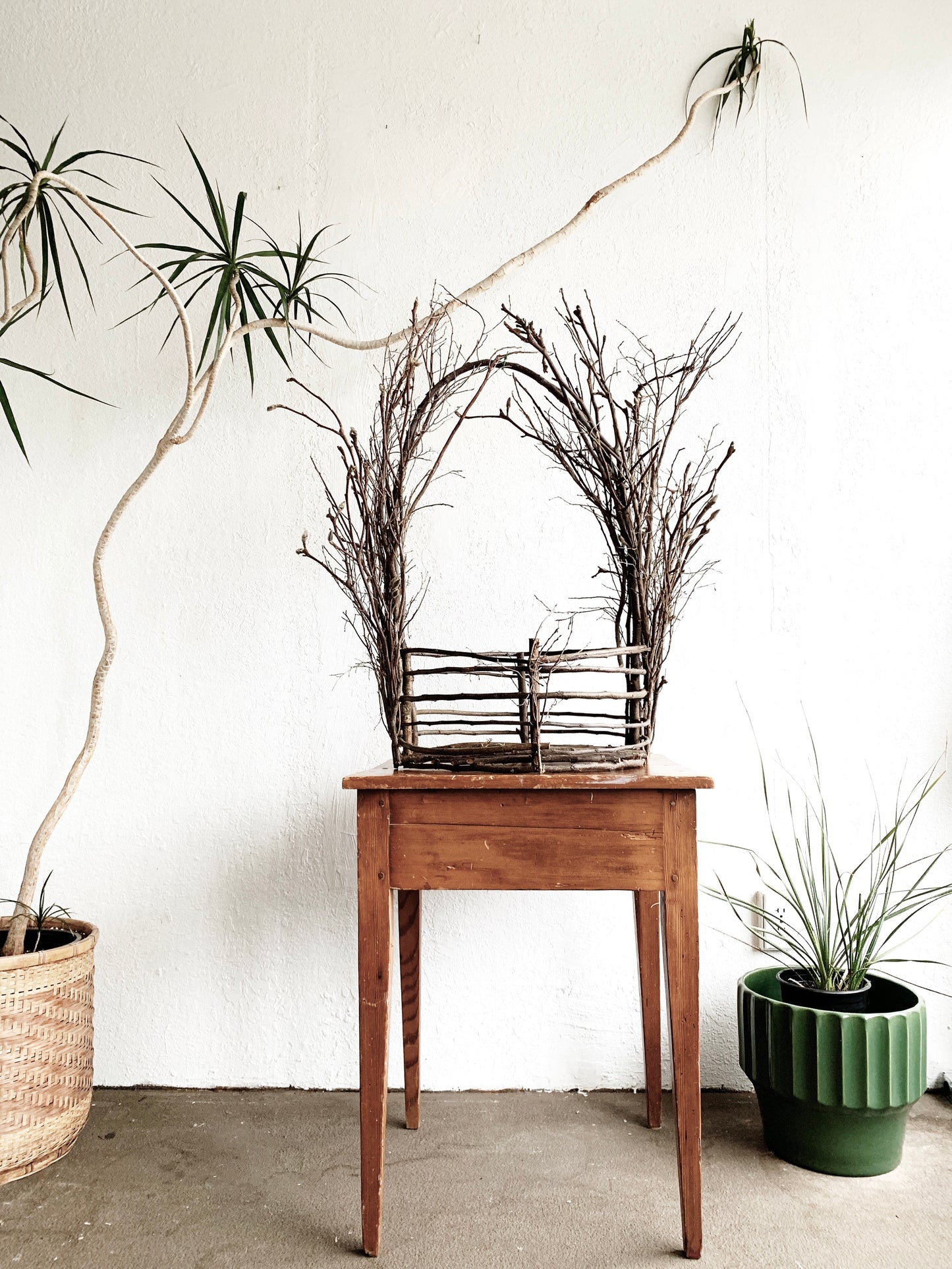 Huge Handmade Willow Basket