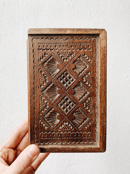 Vintage Carved Wood Box