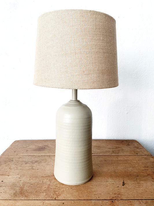 Vintage Pottery Lamp with Shade
