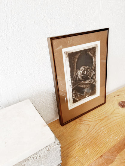 Vintage Giorgianna Spencer Collograph