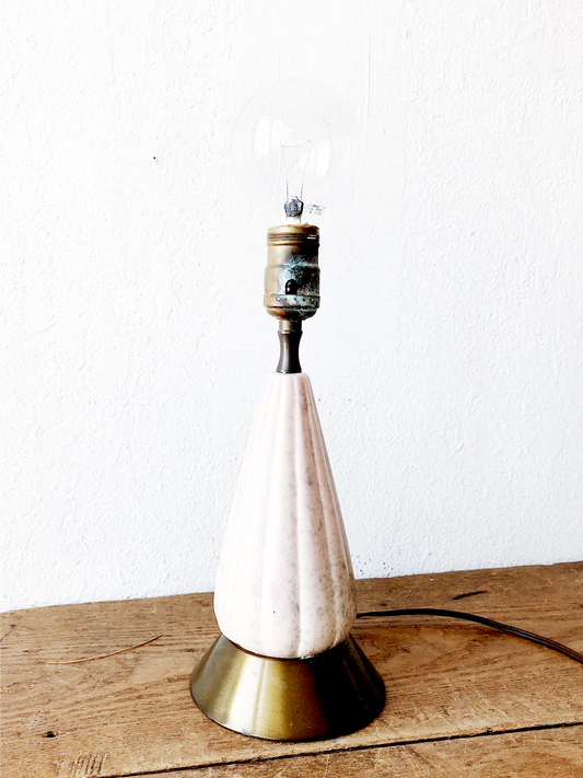 Mid Century Pink Ceramic Lamp