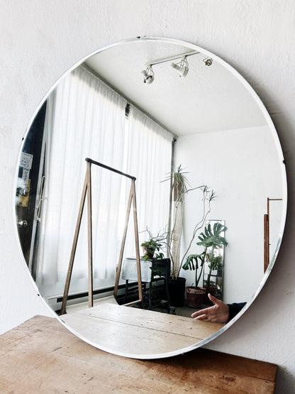 Large 36” Vintage Beveled Mirror