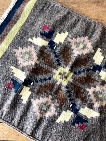 Vintage Wool Swedish Mini Rug