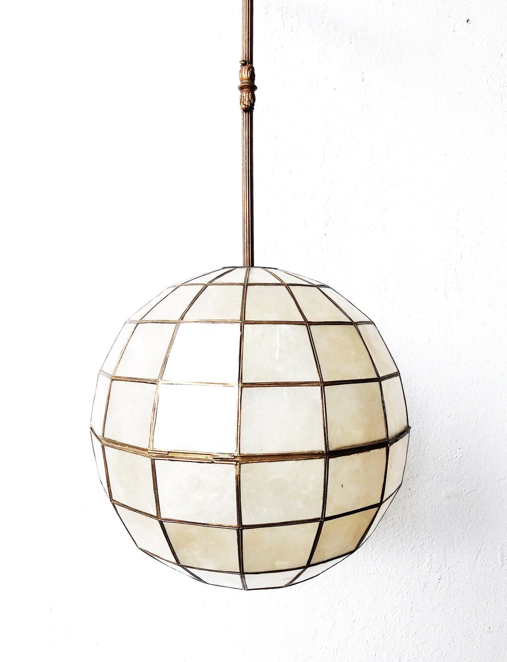 Vintage Capiz Shell Pendant Lamp