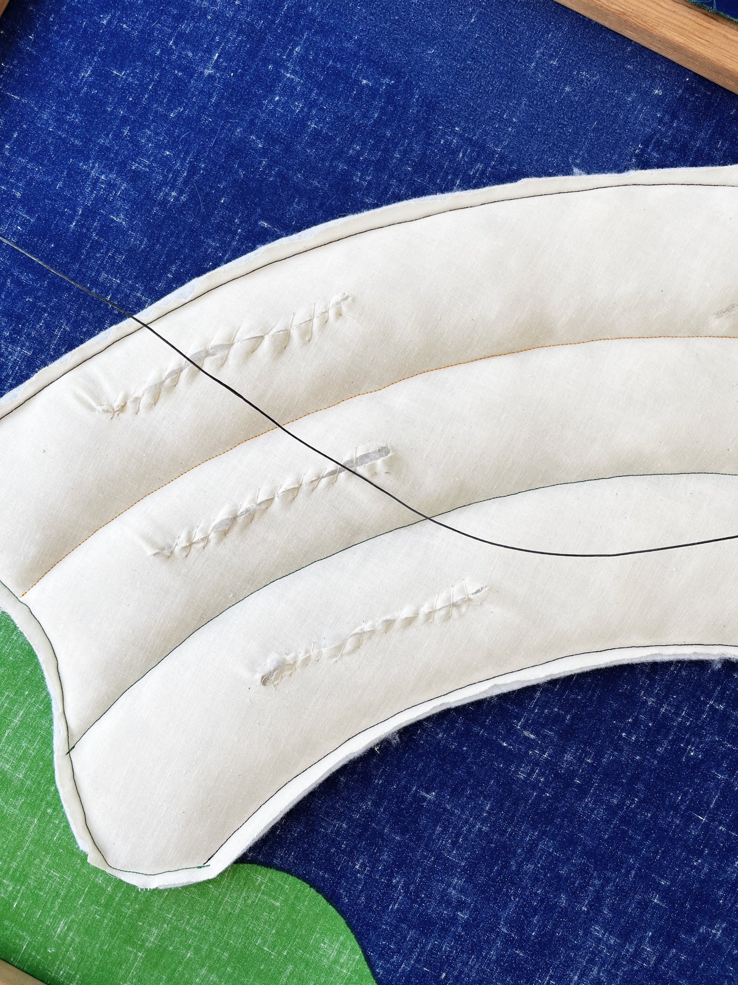 Vintage Finnish Quilted Fabric Art