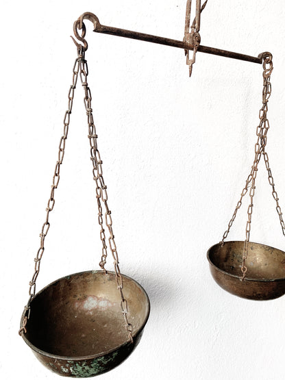 Antique Brass Market Scale