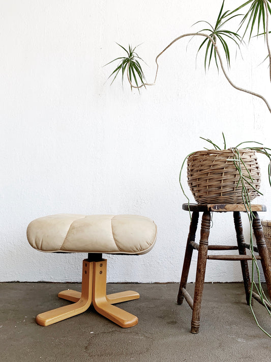 Vintage Leather Ottoman
