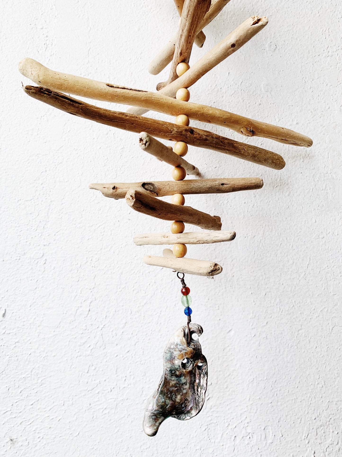 Large Driftwood Mobile with Abalone
