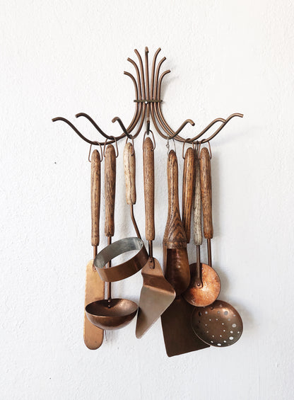 Vintage Copper Utensil Set