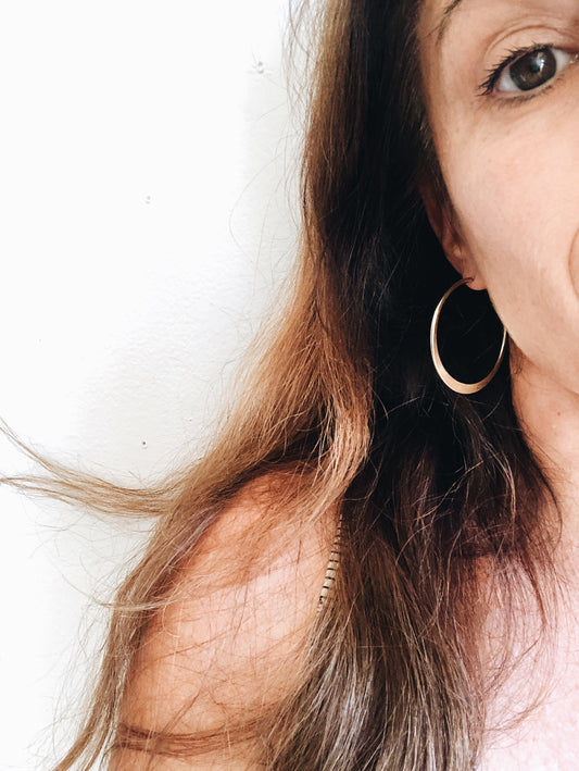 Vintage Goldtone Hoop Earrings