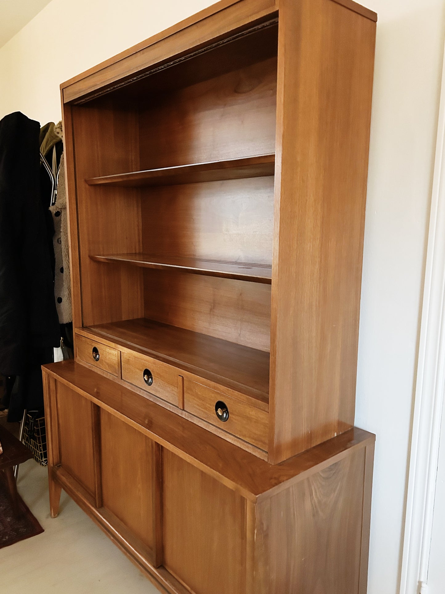 Mid Century Two Piece Hutch