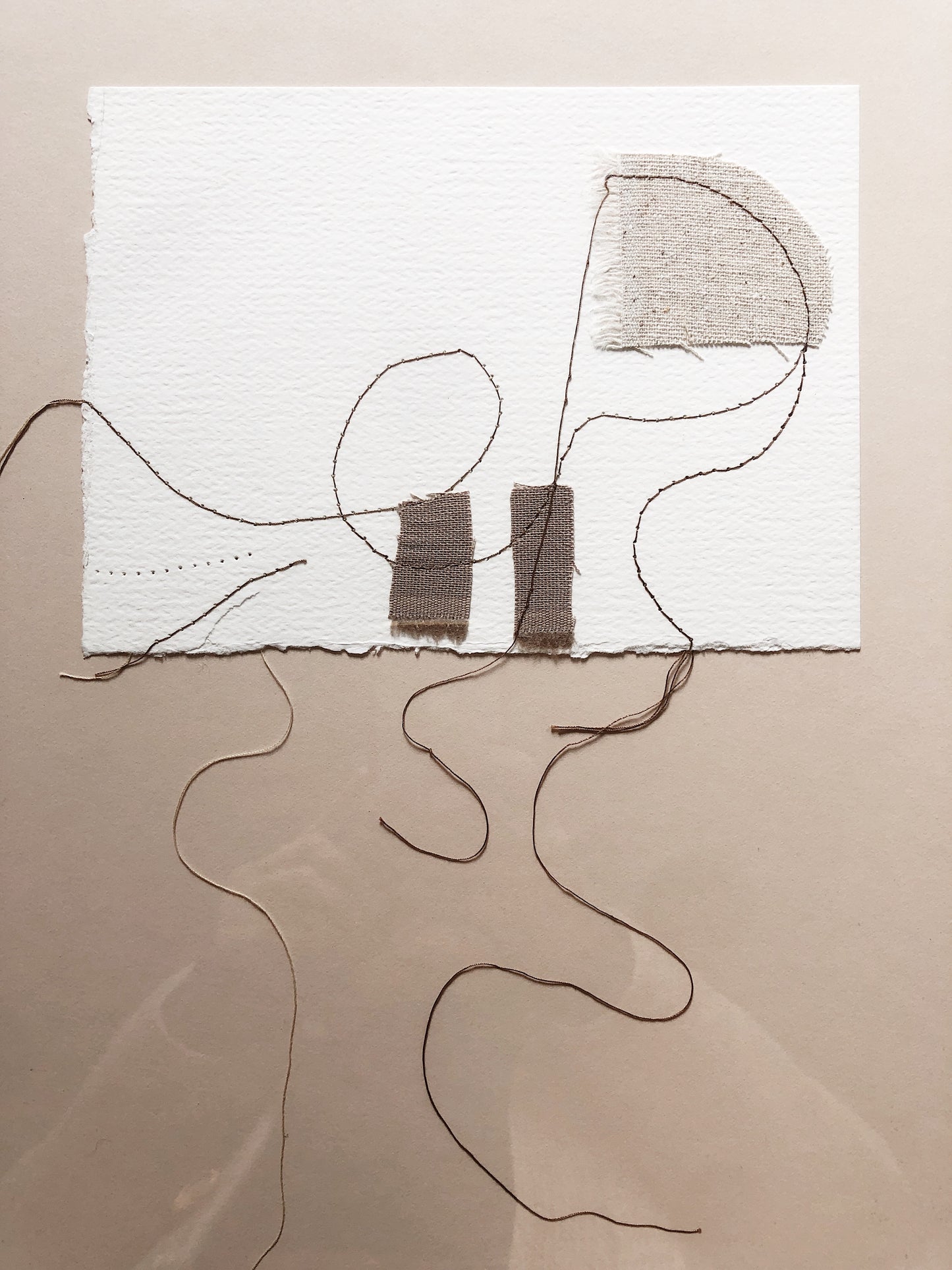 Hand Stitched Paper Collage