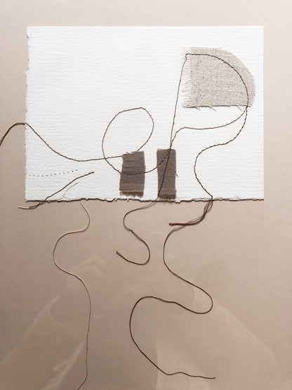 Hand Stitched Paper Collage