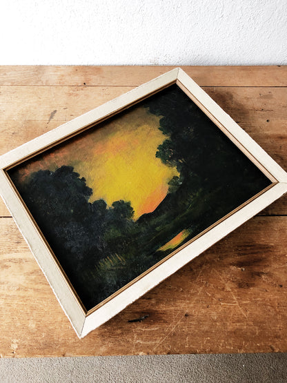 Moody Sunset Landscape Painting
