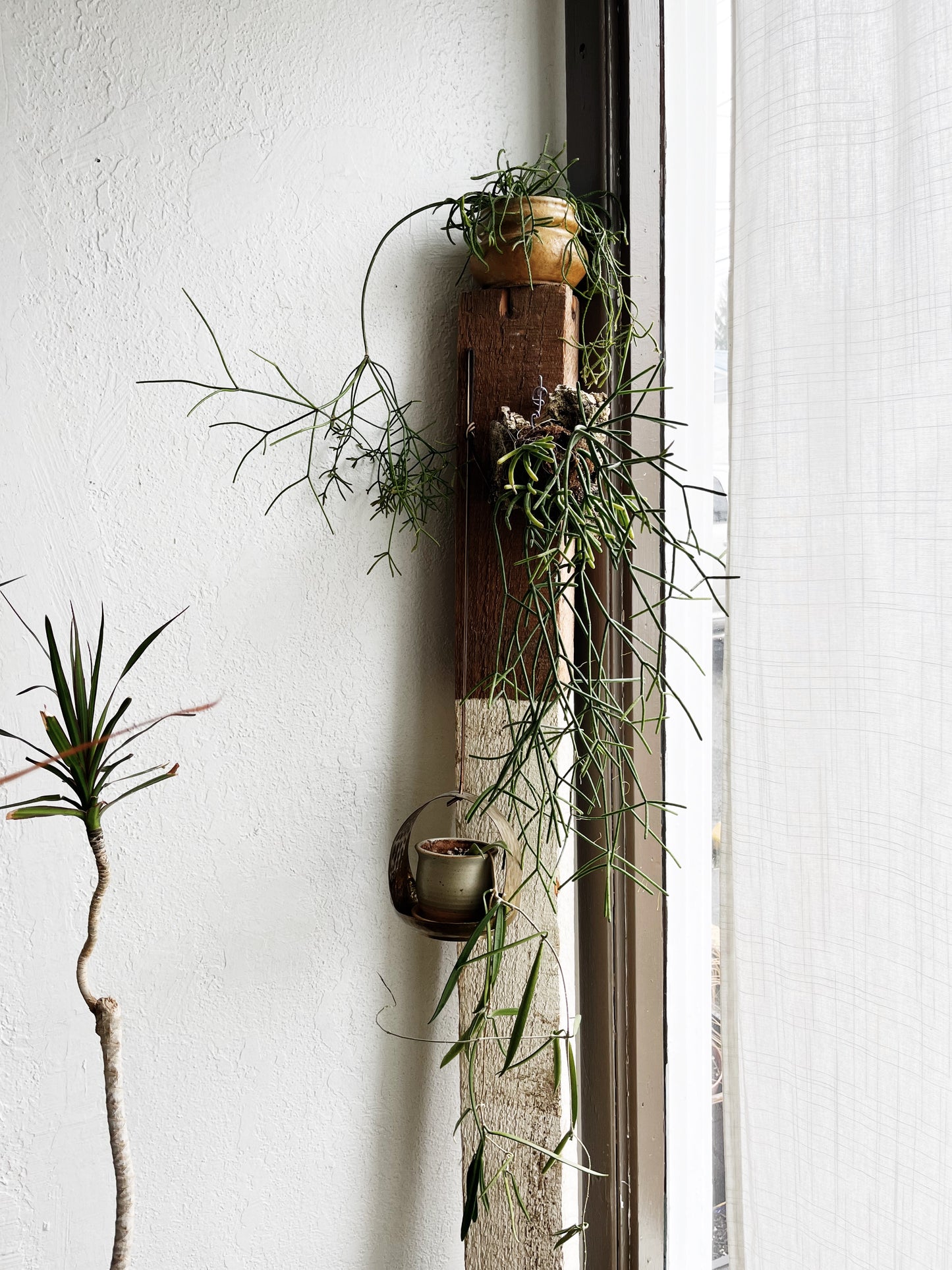 Vintage Hammered Brass Hanger