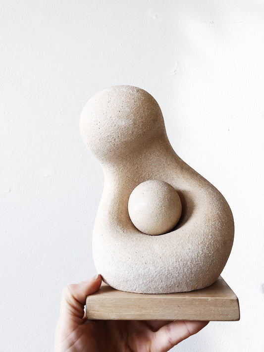 Vintage Abstract Ceramic Sculpture