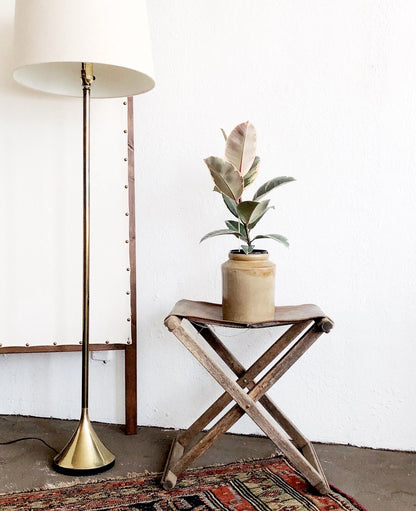 Mid Century Laurel Style Brass Tulip Lamp