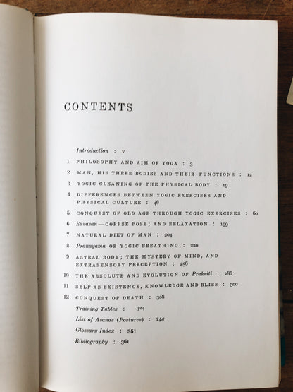 Vintage 1960s Illustrated Yoga Book