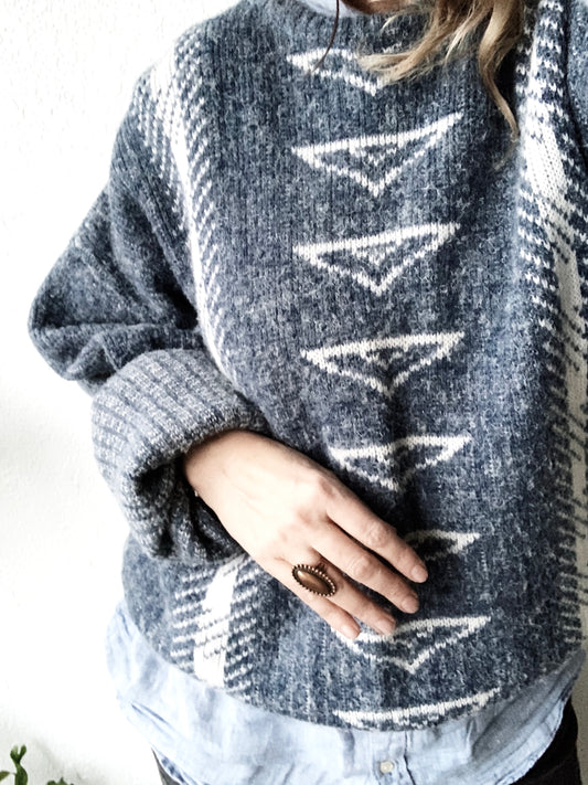 Vintage Wool Blend Alpine Sweater