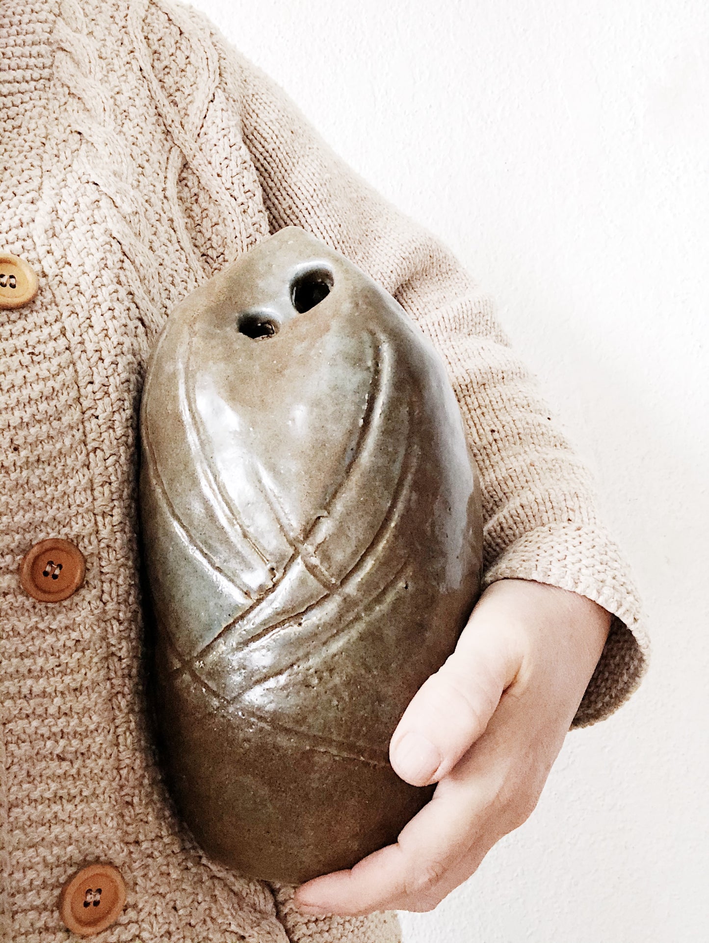 Handmade Brutalist Ikebana Vase