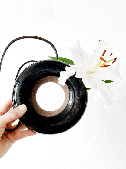 Circular Ceramic Wall Vase