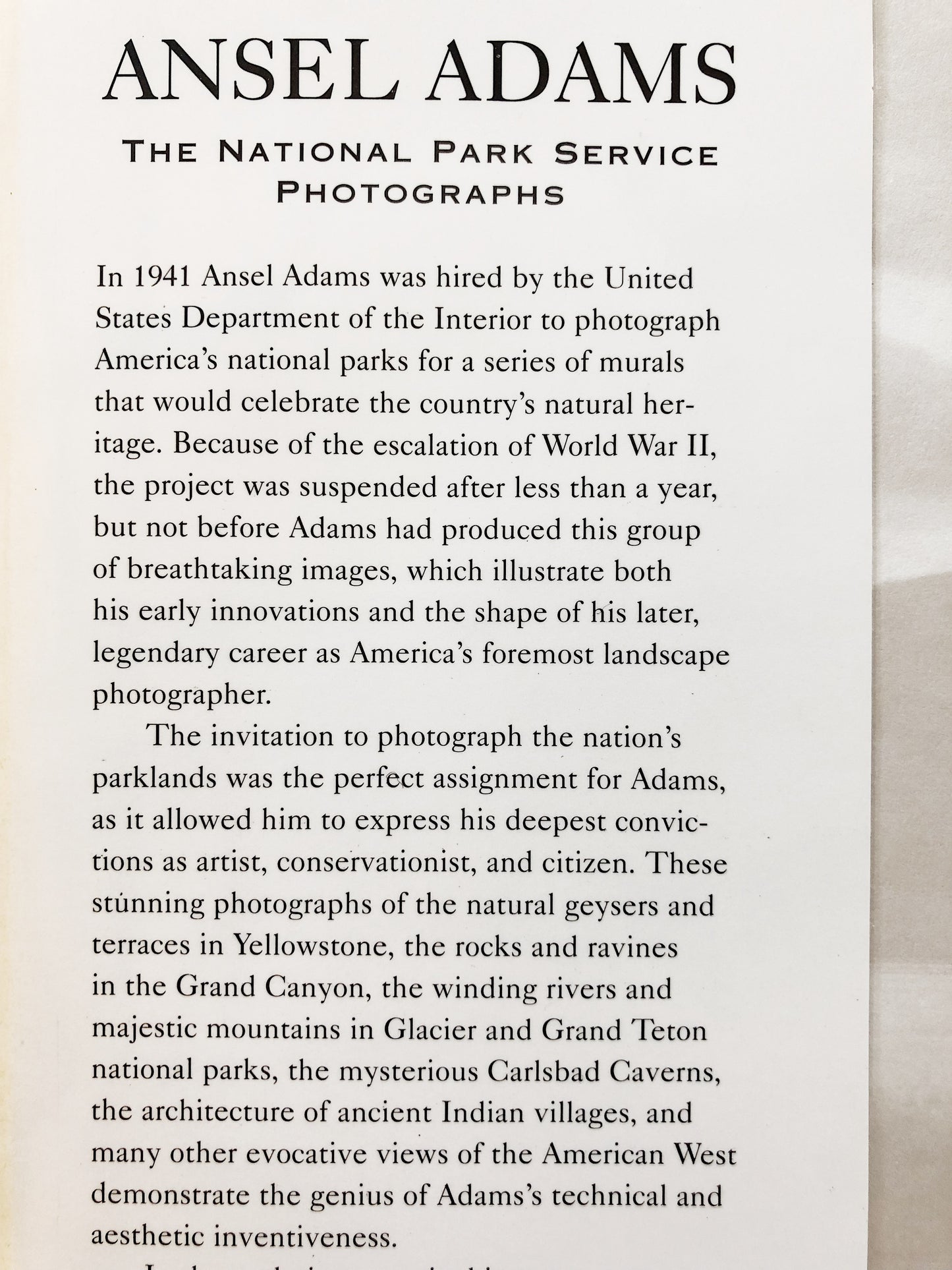 Vintage Ansel Adams National Parks
